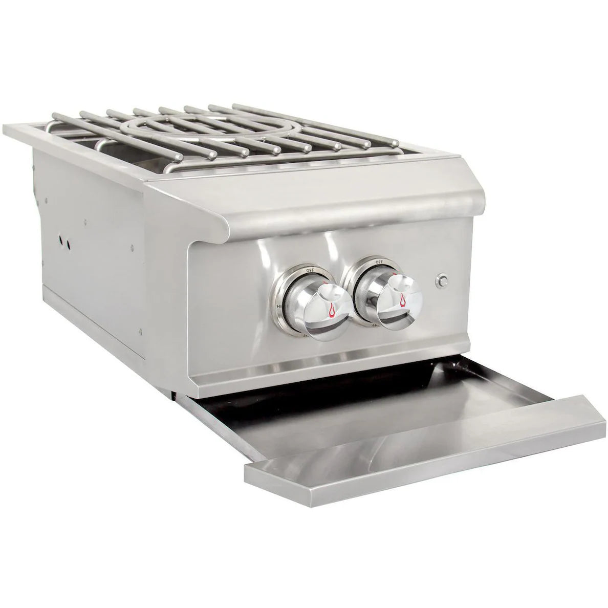 Blaze Professional LUX Built-In High Performance Power Burner with Wok Ring & SS Lid - 15.75" Wide - BLZ-PROPB (LP/NG)
