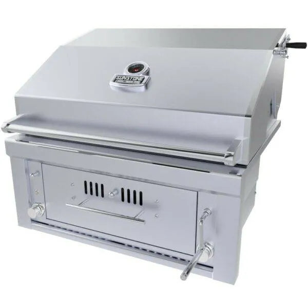 Sunstone Series 30" Gas Burner Hybrid Single Zone Charcoal & Wood Burning with Infra-Red Burner Grill (SUNCHSZ30)