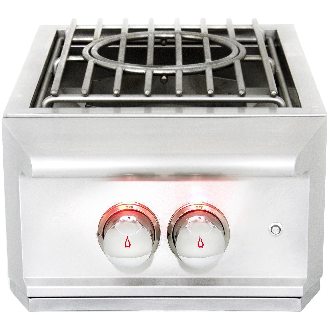 Blaze Professional LUX Built-In High Performance Power Burner with Wok Ring & SS Lid - 15.75" Wide - BLZ-PROPB (LP/NG)
