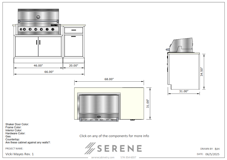 Custom Kitchen for Vicki Mayes - 50% Down