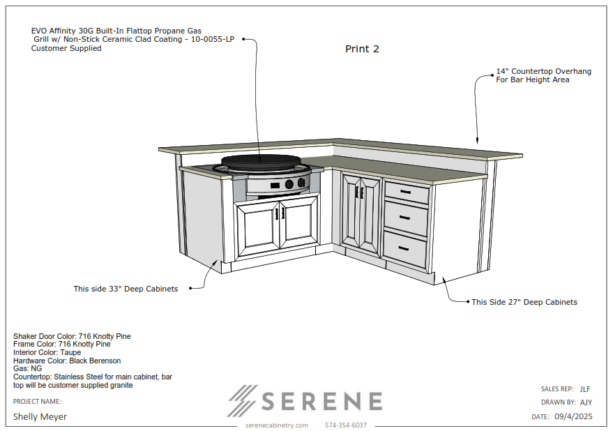 Custom Kitchen for Brad Priddy (Shelly Meyer) - 25% Down