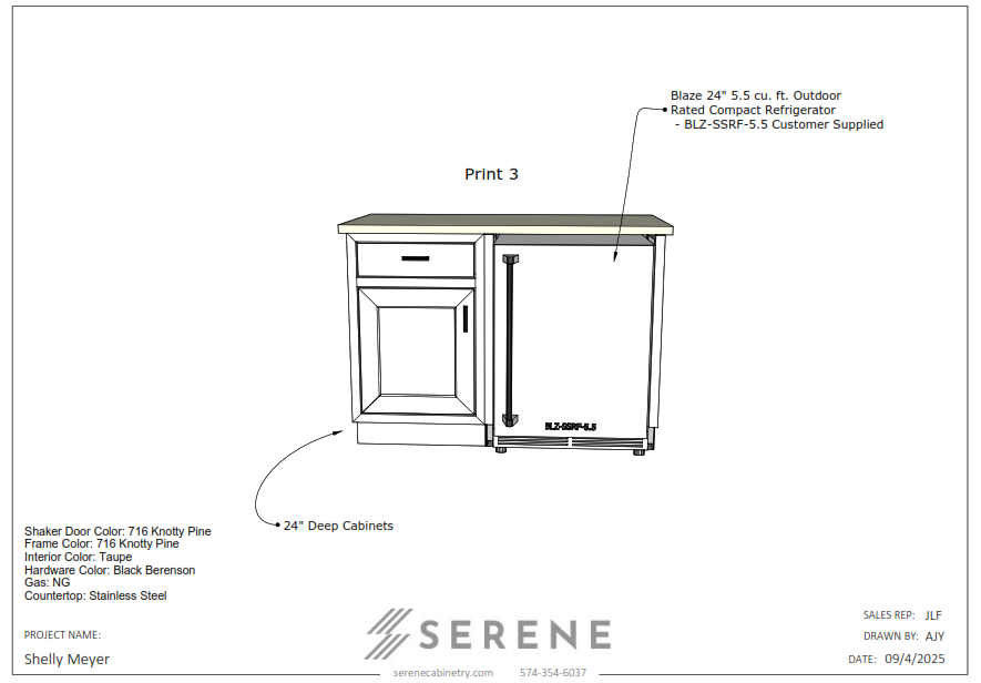 Custom Kitchen for Brad Priddy (Shelly Meyer) - 25% Down