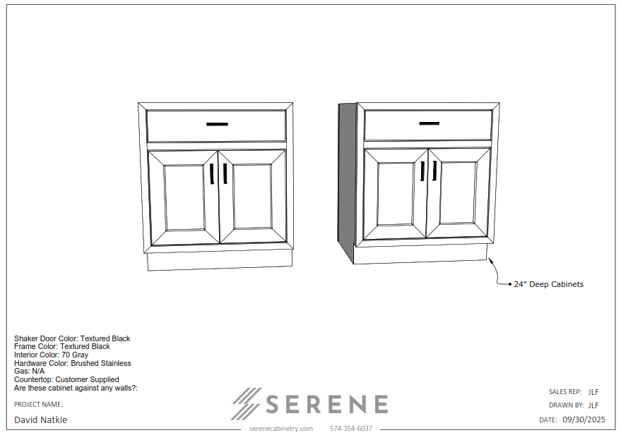 Custom Kitchen for David Natkie Construction - 50% Down