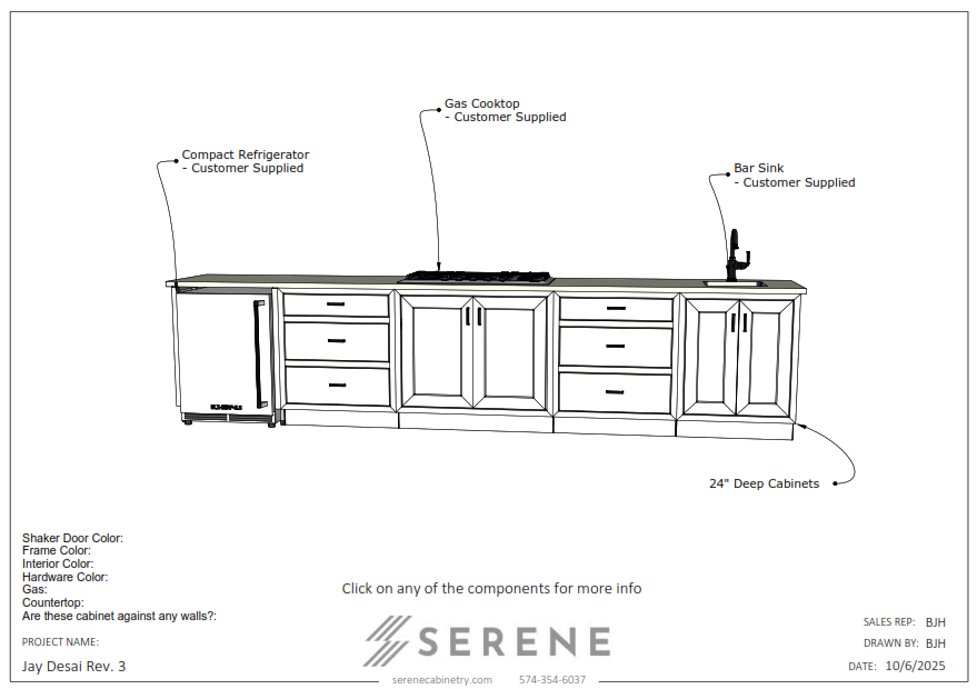 Custom Kitchen for Jay and Shama Desai - 50% Down