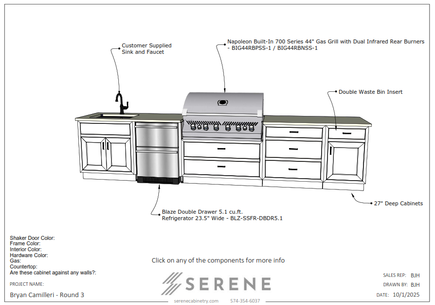 Custom Kitchen for Bryan Dempsey (Round 3) - 50% Down