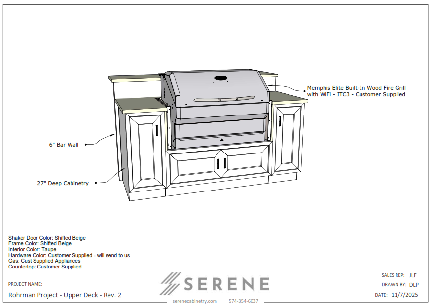 Custom Cabinets for Cornerstone Home Builders, Inc. (Rohrman Project) - Final Payment