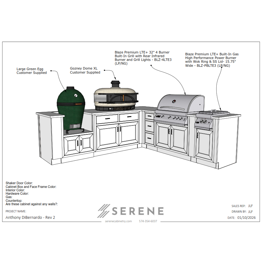 Custom Kitchen for Anthony DiBernardo - 50% Down