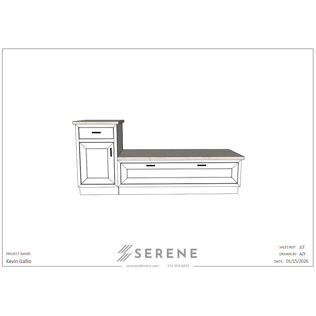 Custom Kitchen for Kevin Gallio - 50% Down