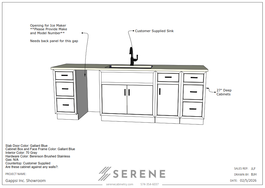 Custom Kitchen for Gappsi (Showroom) - 50% Down