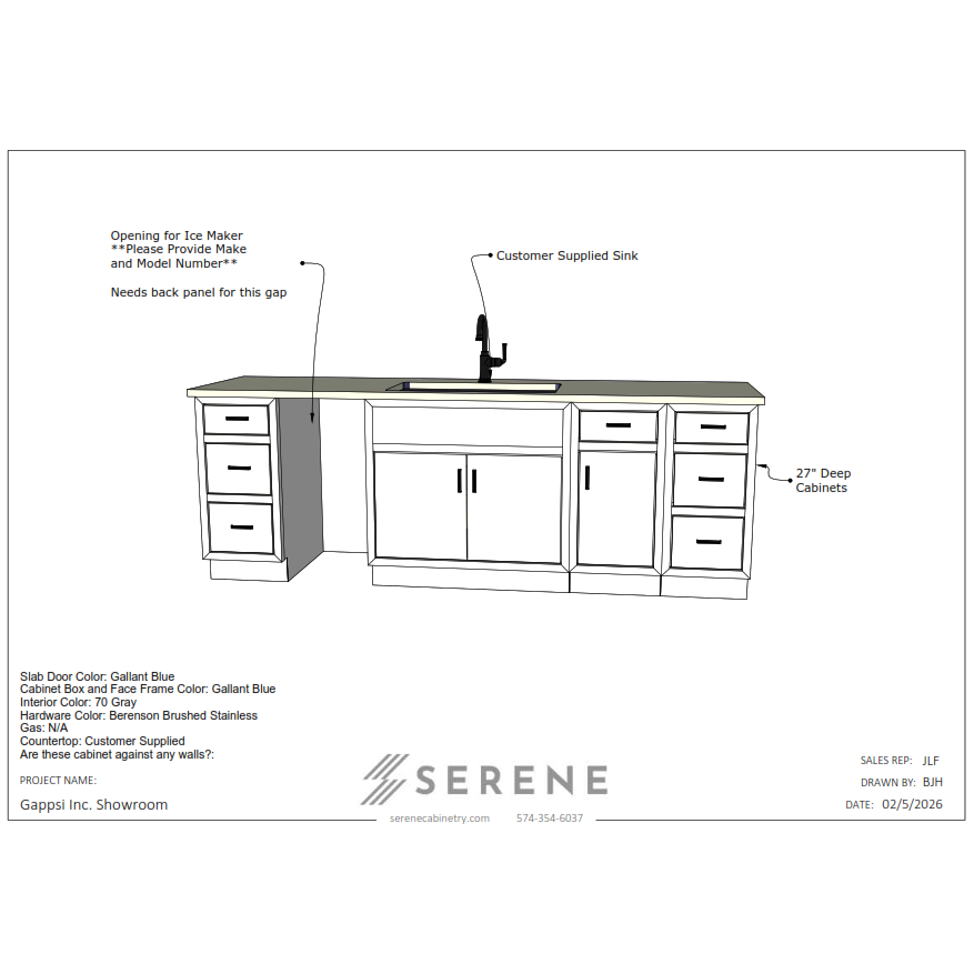 Custom Kitchen for Gappsi (Showroom) - 50% Down