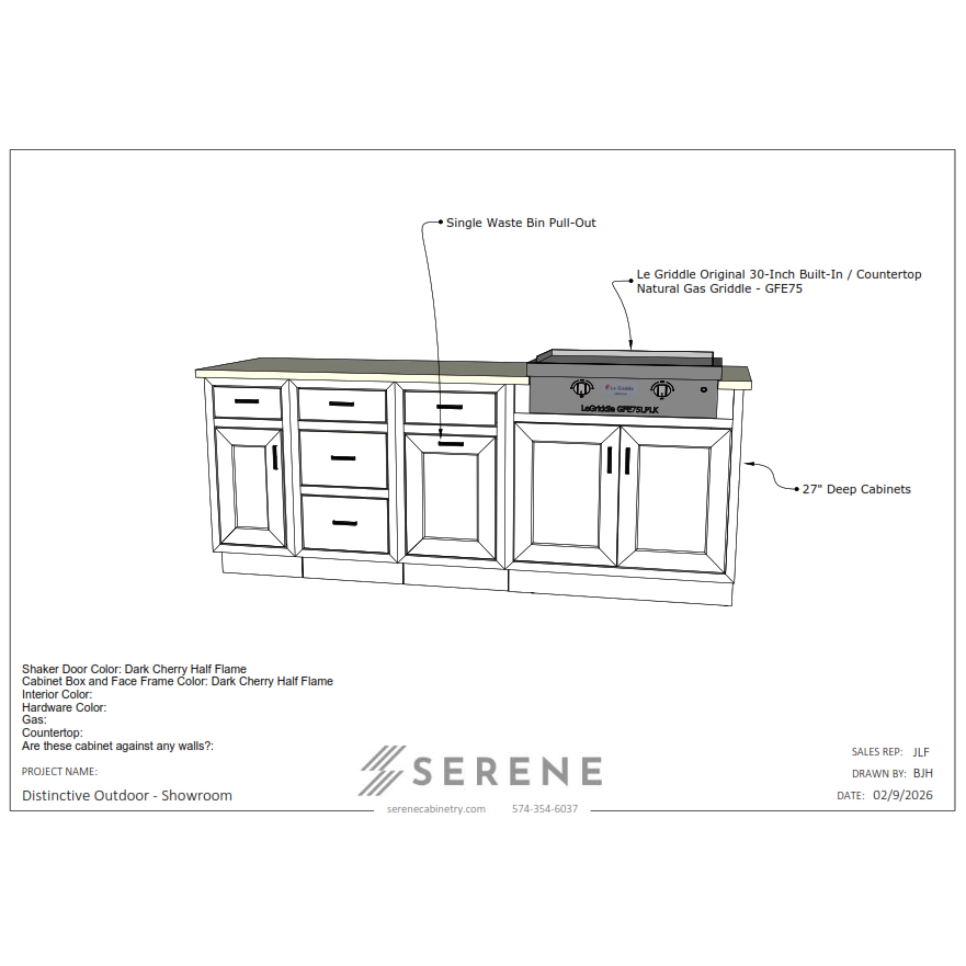 Custom Kitchen for Distinctive Outdoor (Showroom) - 50% Down