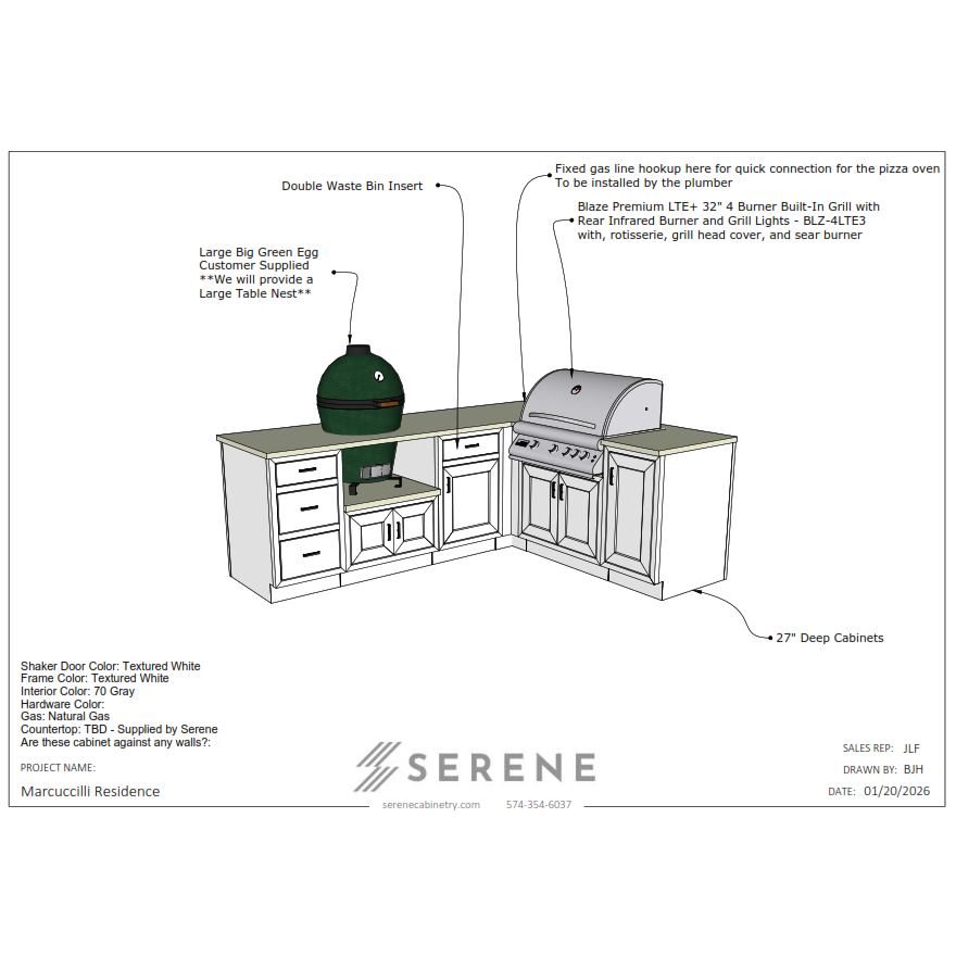 Custom Kitchen for Milestone Construction (Marcuccilli Residence) - 50% Down