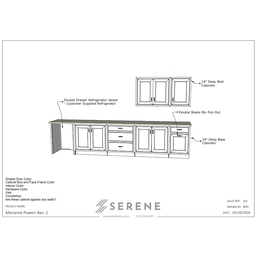 Custom Kitchen for Marianne Powers - 50% Down