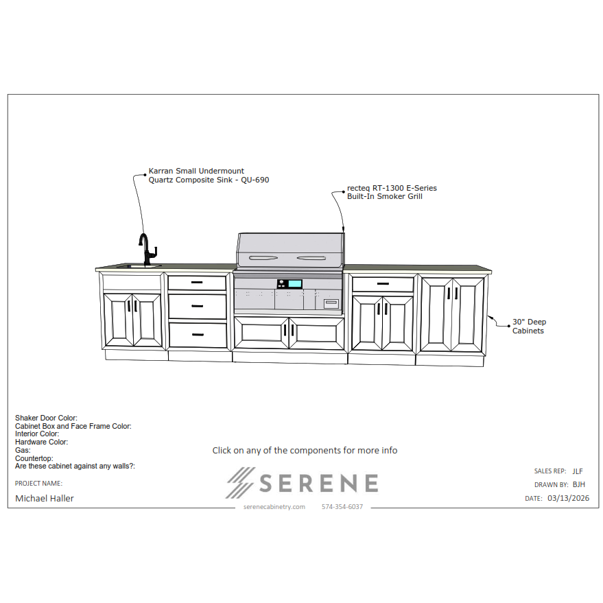 Custom Kitchen for Michael Haller - 50% Down