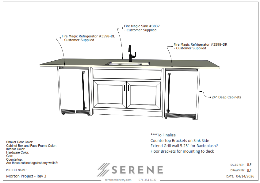 Custom Kitchen for Brown Design Group (Morton) - 50% Down