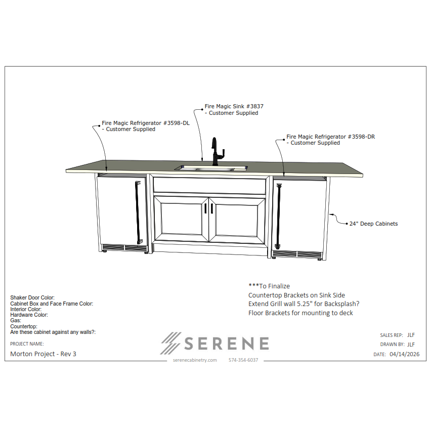 Custom Kitchen for Brown Design Group (Morton) - 50% Down