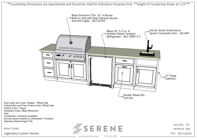 Custom Kitchen for Legendary Custom Homes - 50% Down