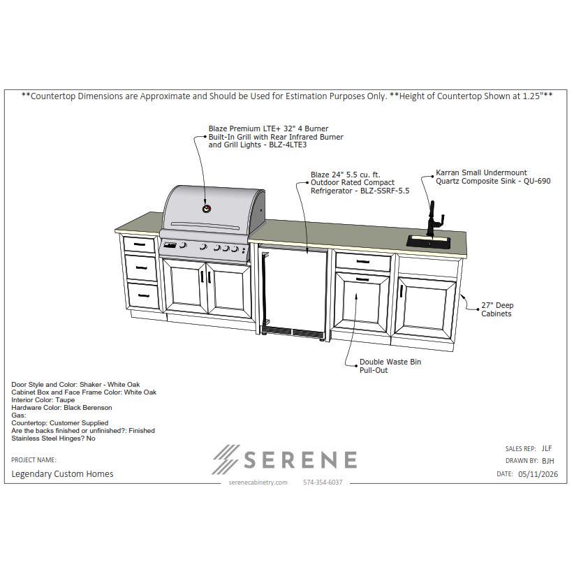 Custom Kitchen for Legendary Custom Homes - 50% Down