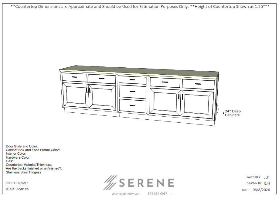 Custom Kitchen for Alair Homes - 50% Down