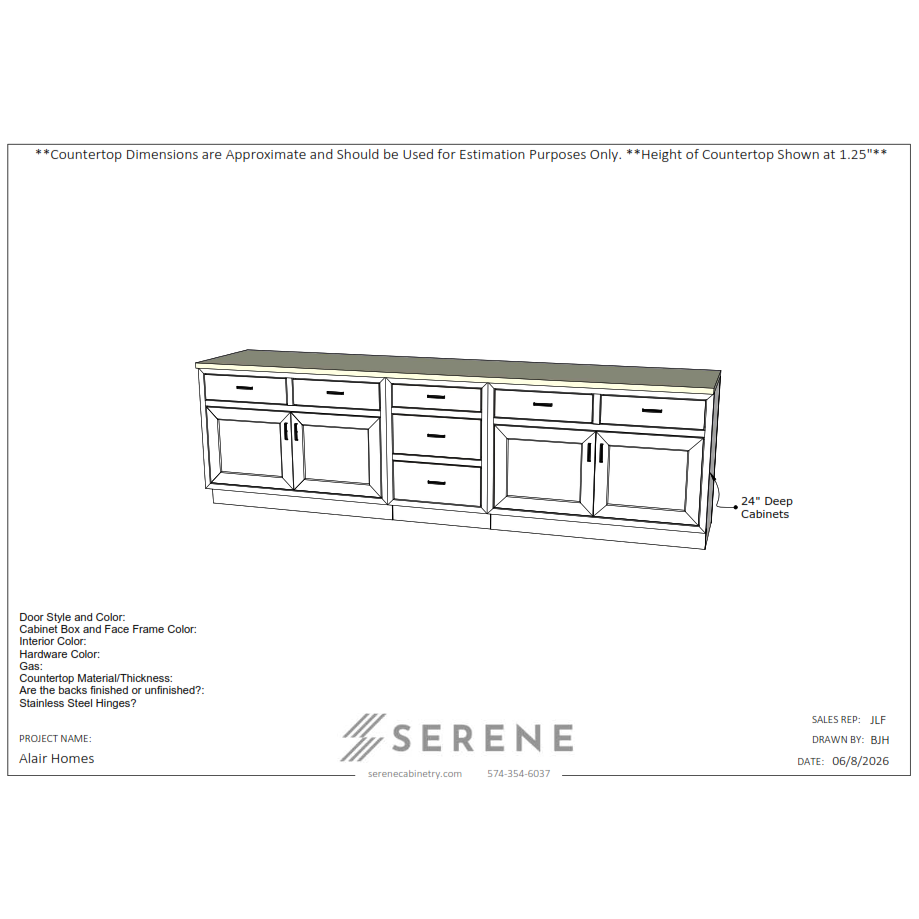 Custom Kitchen for Alair Homes - 50% Down