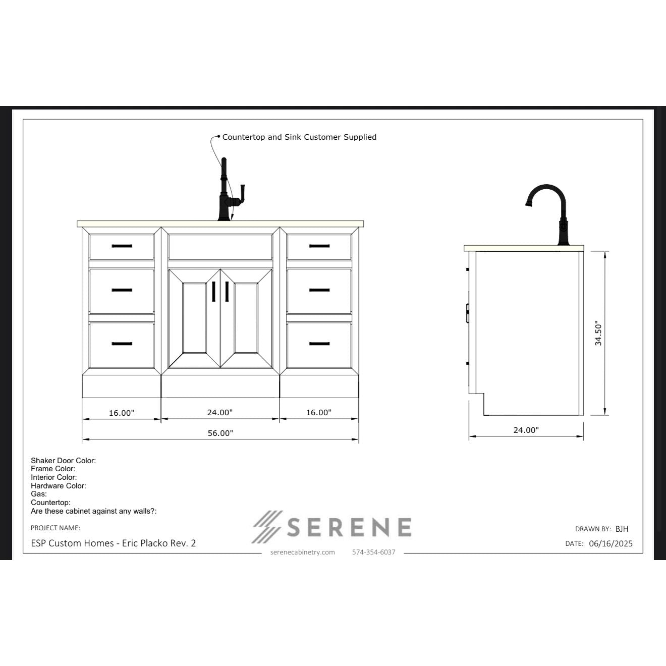 Custom Kitchen for ESP Custom Homes - 50% Down