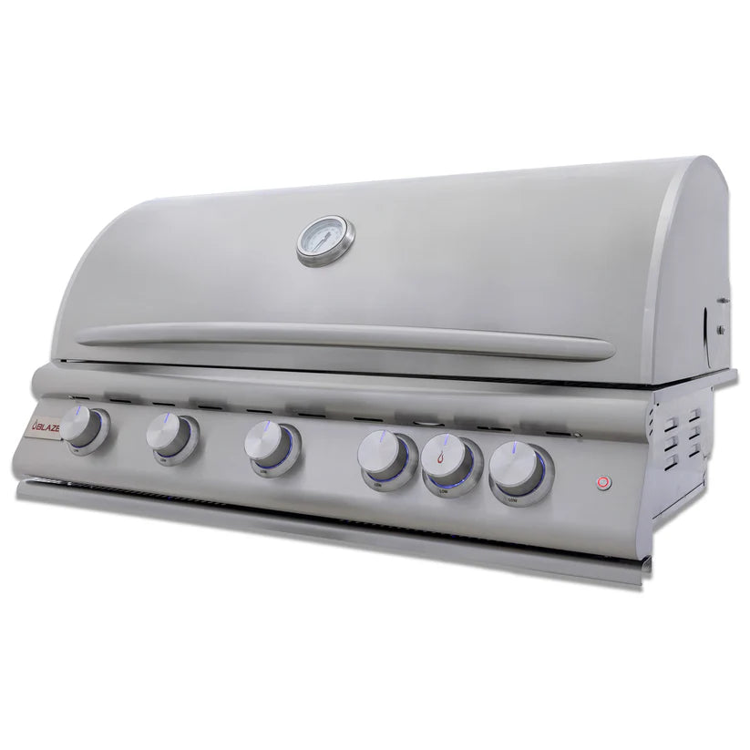 Blaze Premium LTE 40" 5 Burner Built-In Gas Grill with Rear Infrared Burner and Lift Assist Hood - BLZ-5LTE2 (LP/NG)