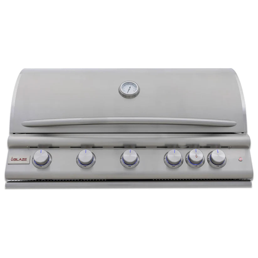 Blaze Premium LTE 40" 5 Burner Built-In Gas Grill with Rear Infrared Burner and Lift Assist Hood - BLZ-5LTE2 (LP/NG)