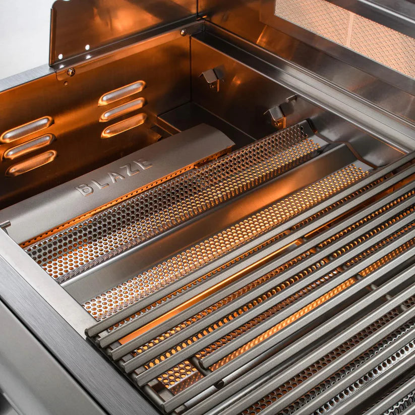 Blaze Premium LTE 40" 5 Burner Built-In Gas Grill with Rear Infrared Burner and Lift Assist Hood - BLZ-5LTE2 (LP/NG)