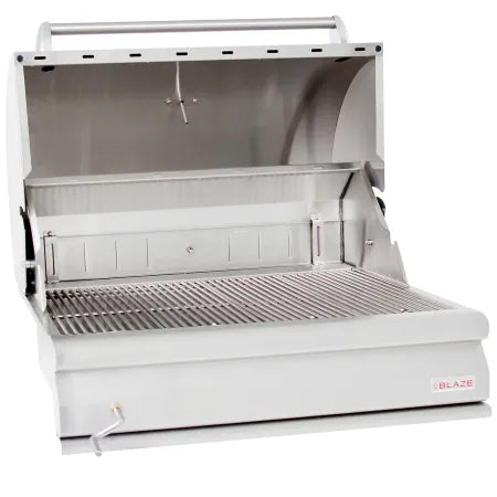 Blaze 32 inch Built-In Stainless Steel Charcoal Grill with Adjustable Charcoal Tray - BLZ-4-CHAR