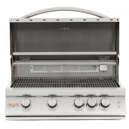 Blaze Premium LTE Marine Grade 32" 4 Burner Built-In Gas Grill with Rear Infrared Burner and Grill Lights - BLZ-4LTE2MG- LP/NG