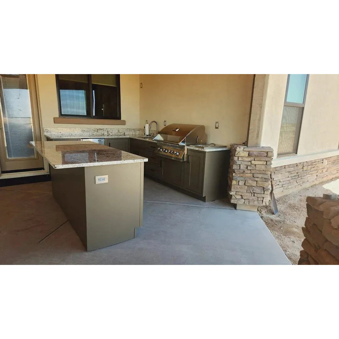 Lorri - L Shape Kitchen and Island 126" x 90"