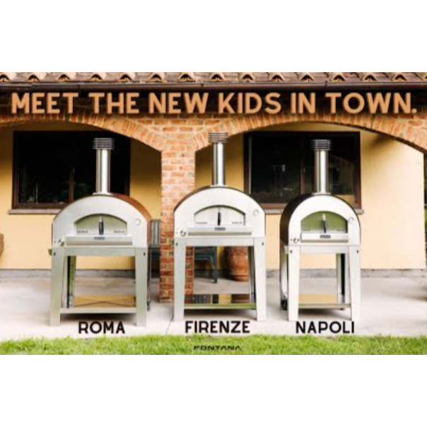 Fontana 31" Wide Napoli Hybrid Gas & Wood Pizza Oven