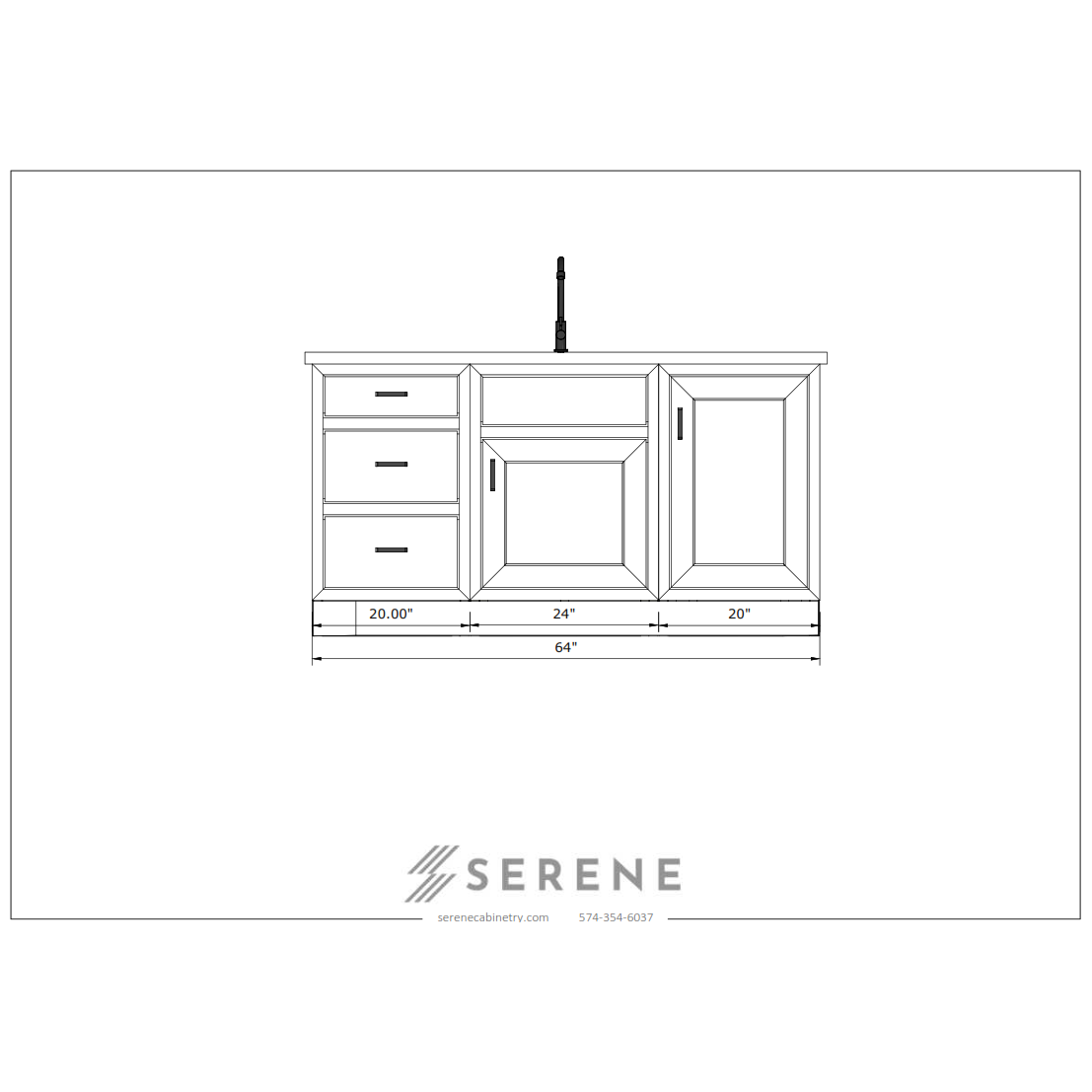 John - Linear Kitchen 64"