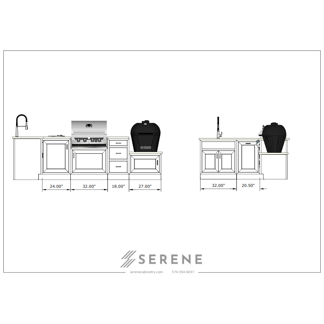 Larry - L Shape Kitchen 78.50" x 126.25"
