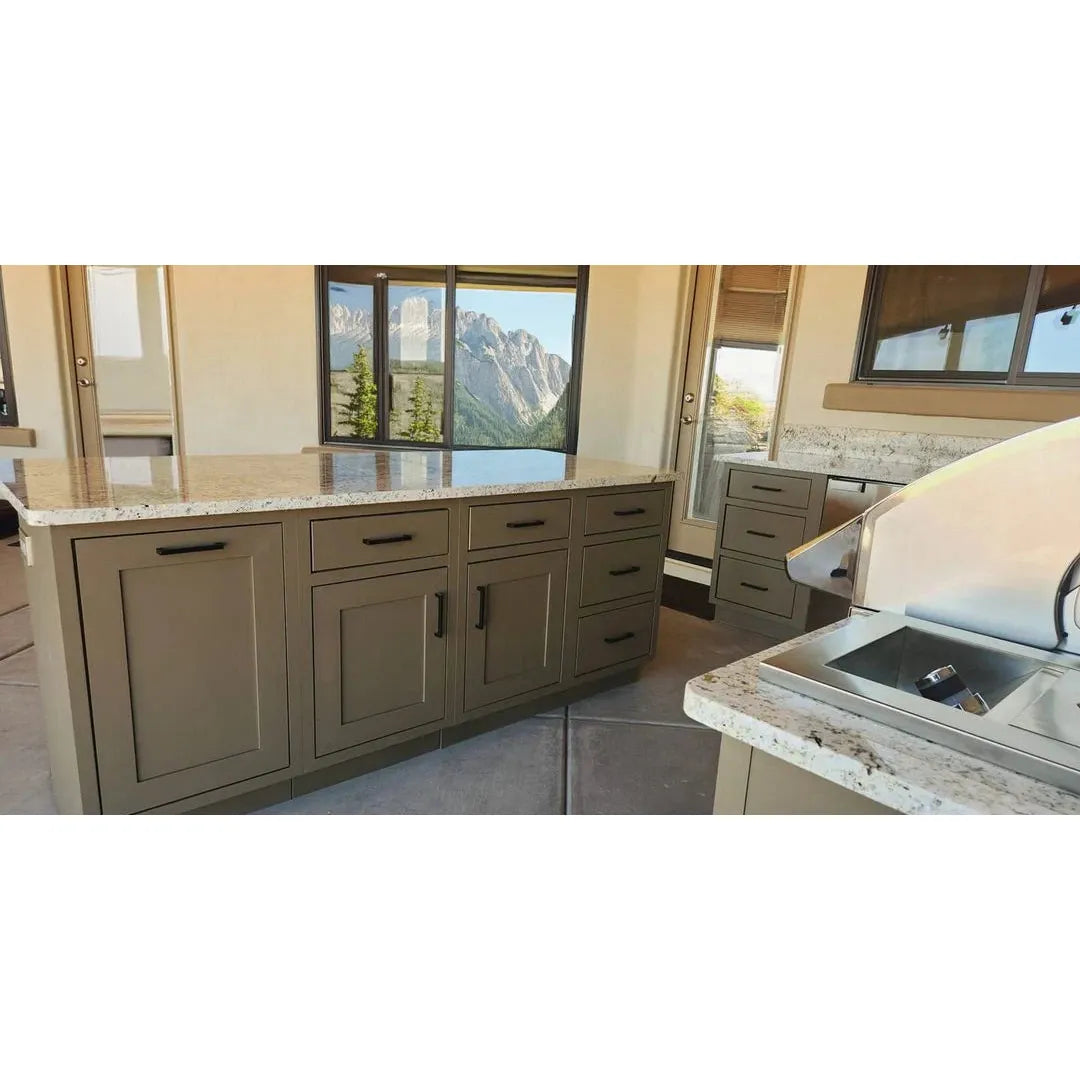 Lorri - L Shape Kitchen and Island 126" x 90"