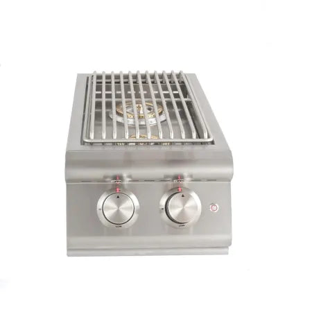 Blaze Premium LTE Built-In Stainless Steel Double Side Burner with Lid - 12.5" Wide - BLZ-SB2LTE (LP/NG)