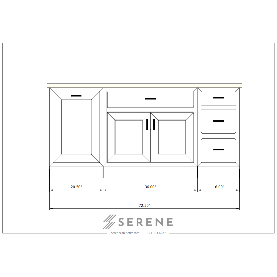 Heather - Serving Island 72"