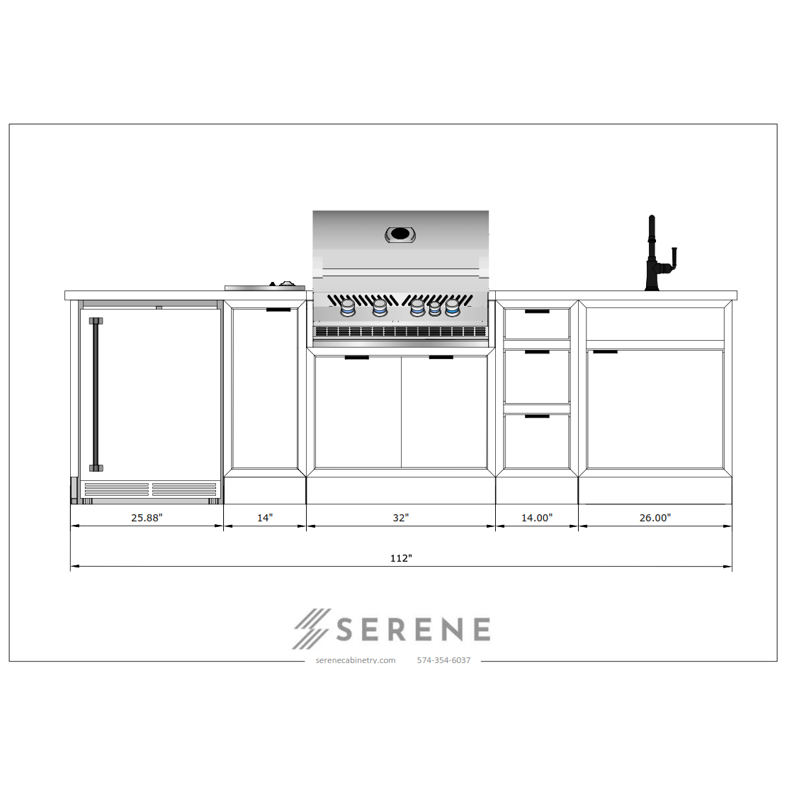 Yusdel - Linear Kitchen 112"