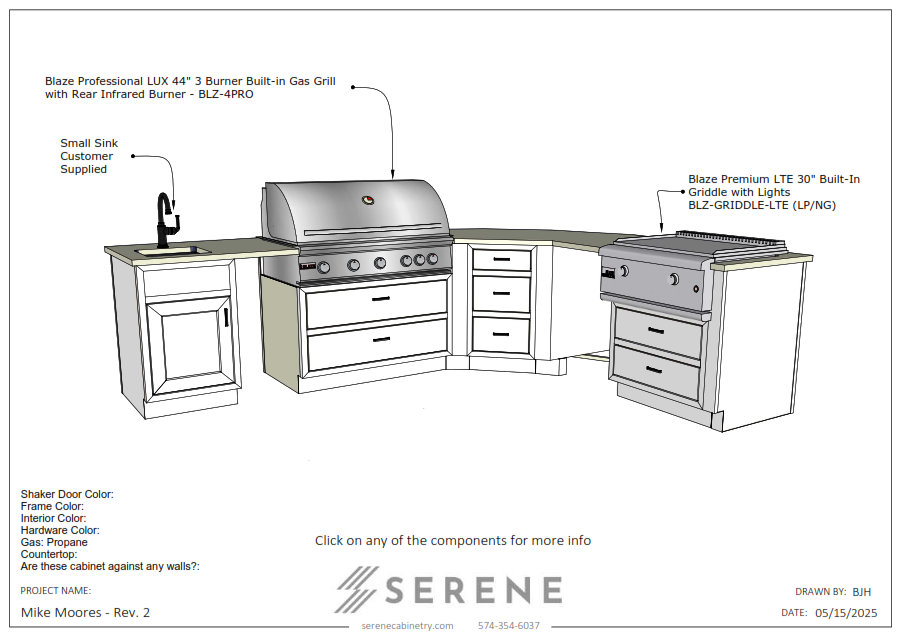 Custom Kitchen for Mike Moores - 50% Down