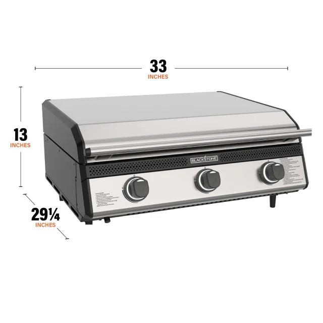 Blackstone - Stainless Steel 28 inch Drop-in Griddle with Hood (LP/NG)