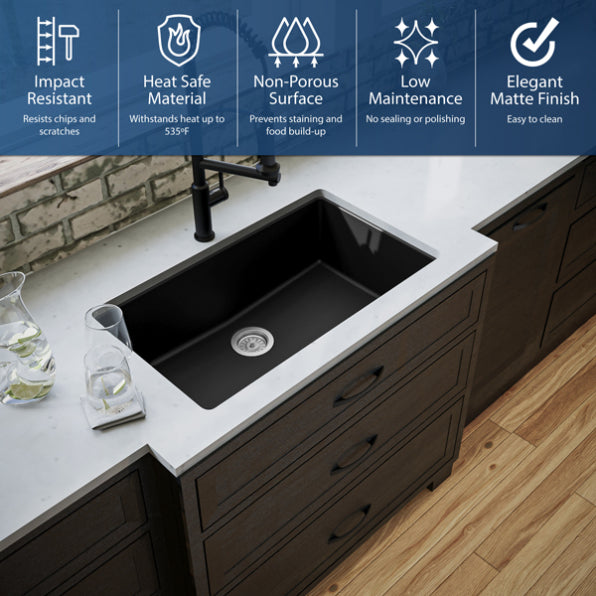 Karran Large Undermount Quartz Composite Sink - QU-812