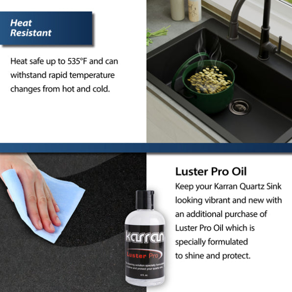 Karran Large Undermount Quartz Composite Sink - QU-812