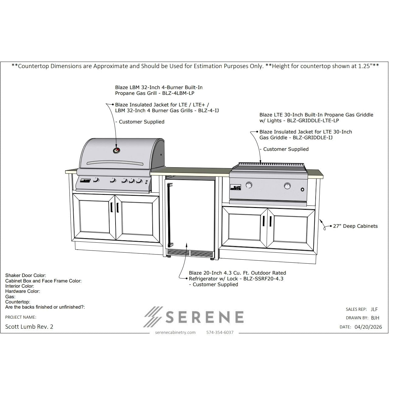 Custom Kitchen for Scott Lumb - 50% Down