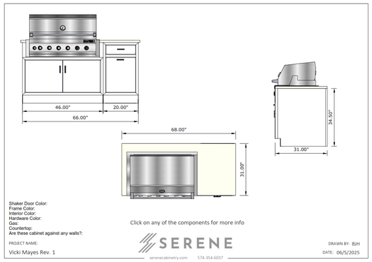 Custom Kitchen for Vicki Mayes - 50% Down
