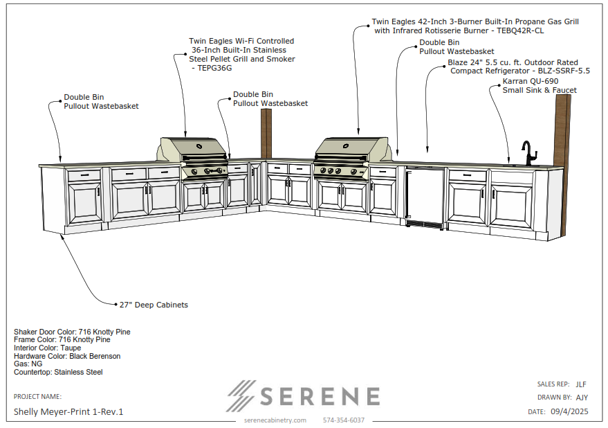 Custom Kitchen for Brad Priddy (Shelly Meyer) - 25% Down
