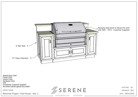 Custom Kitchen for Michele Koken (Rohrman Project) - 50% Down