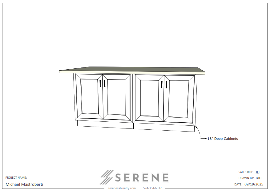 Custom Kitchen for Mike Mastroberti - 50% Down