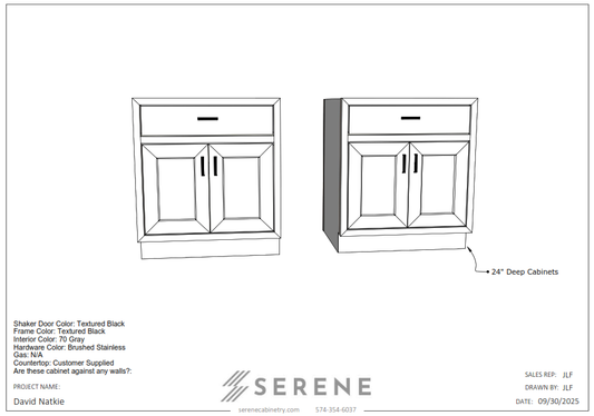 Custom Kitchen for David Natkie Construction - 50% Down
