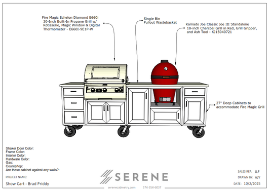 Custom Kitchen for Brad Priddy (Show Cart - 50% Down
