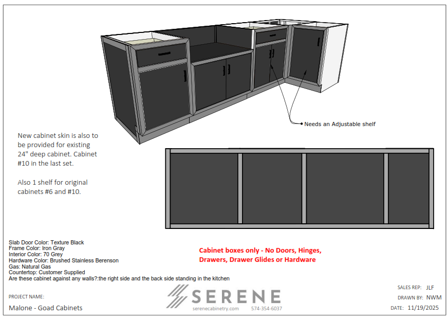 Custom Kitchen for Malone's Landscape (Goad Remake) - 50% Down